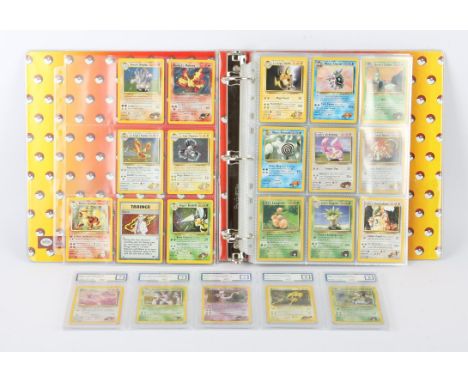 Pokémon TCG - Gym Hero's & Gym Challenge partial Complete Sets with five PG graded cards - 1st edition and unlimited. This lo