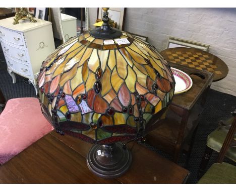 A Tiffany style lamp.