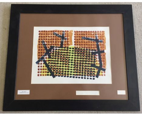 Stephen Buckley Limited Edition print " Cricket 1983" # 4 of 25. Framed and glazed. Signed and dated in pencil. Published by 
