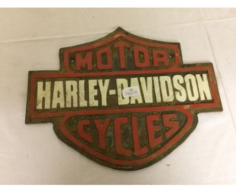 A Harley Davidson sign