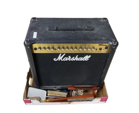 Marshall amplifier, Oriental fan, beaded purses, handheld dressing table mirror etc