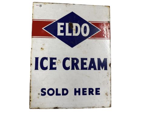 Eldo Ice Cream double sided enamel sign 60cm x 46cm