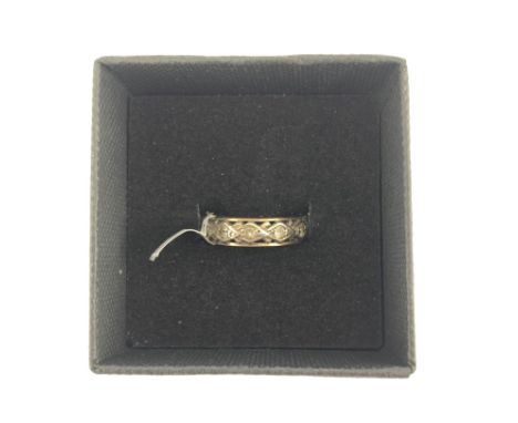 9ct gold and silver eternity ring 