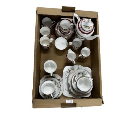 Heathcote China tea set, together with a Crown Staffordshire coffee set