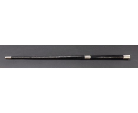 Musical Interest - 1940s silver bound conductor's baton, maker FD, London 1848, 19" long