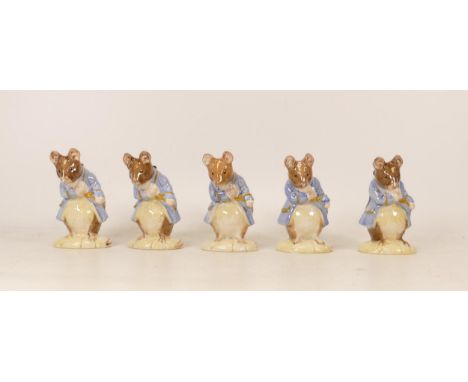 Royal Albert Beatrix Potter Bp Figures to include  Gentle Mouse Made a Bow x 5(5) 