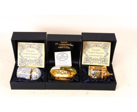 Four Crummles English Enamels to include Romance DDPY2311 18/500, Summerhouse MDCY 2357 3/250 and Reapers by George Stubbs, b