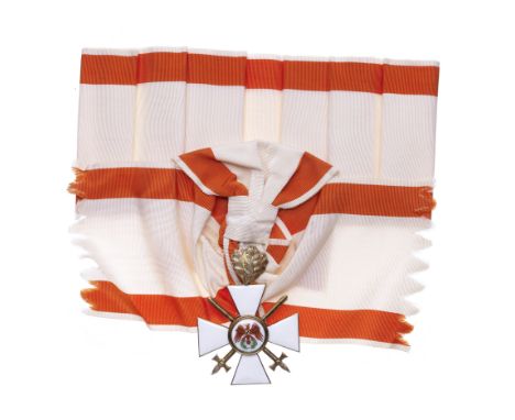 Germany,Prussia, Order of the Red Eagle, sash badge with swords and oakleaf, good quality tailor's copy in gilt metal and ena