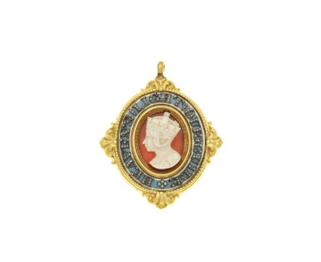 The Most Exalted Order of the Star of India,C.S.I., Companion's neck badge in gold and enamel. Missing suspension, otherwise 