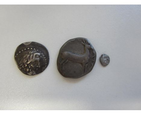 Bruttium 480-388 BC,Kaulonia Ar stater, weighs 5.82g. O. Apollo naked, walking right, left arm extended. R. stag standing rig