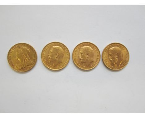 Sovereigns,1898M, 1912 (3).  Very fine. (4)This lot is subject to the following lot symbols: GG Gold bullion exempt from VAT 