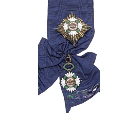 Yugoslavia,Order of the Crown, First Class set of insignia, comprising sash badge and breast star (pin marked .925), in silve