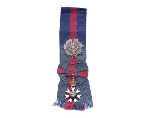 The Most Distinguished Order of St.Michael and St.George,G.C.M.G., set of insignia, comprising sash badge and breast star in 