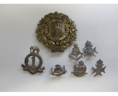 Indian Army, Hall Marked Silver Badges,comprising hat badge 1st Madras Pioneers (Birmingham 1926), 14th Punjab Regiment side 