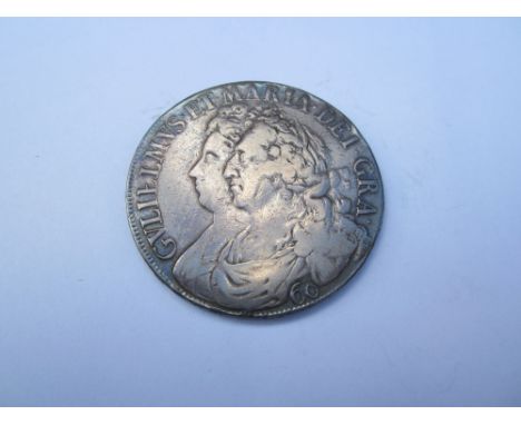 William and Mary, 1689-1694,Sixty Shillings, 1692, conjoined busts, 60 below, R.Crowned arms (S.5642).  Wear to highpoints, o