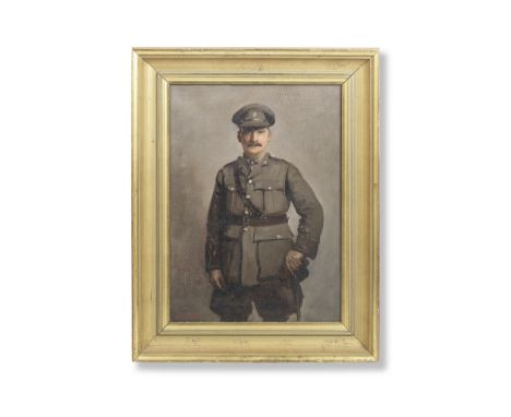Eric Kennington, Officer in Uniform,oil on canvas, signed, bears stamp 'H.M. War Artists Advisory Committee' on stretcher, 35