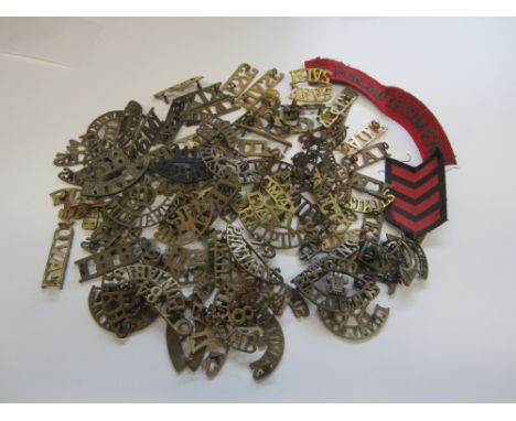Indian Army, Metal Shoulder Titles, Cavalry, Infantry &amp; Corps,A large selection of good quality examples. The infantry in