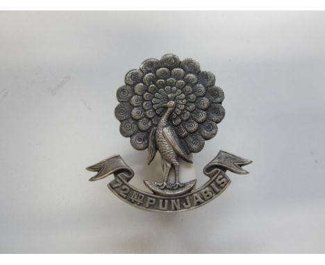 Indian Army, 72nd Punjabis Officer's Pouch Badge or Belt Plate 1903-1922,A good quality example in die-cast silver plate bein