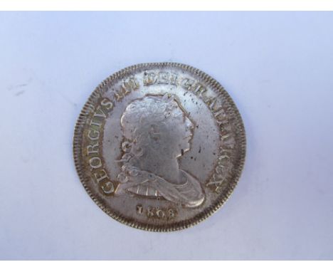 George III,Thirty pence, 1808, laureate, draped and cuirassed bust, R.Hibernia seated left with harp, XXX PENCE IRISH below, 