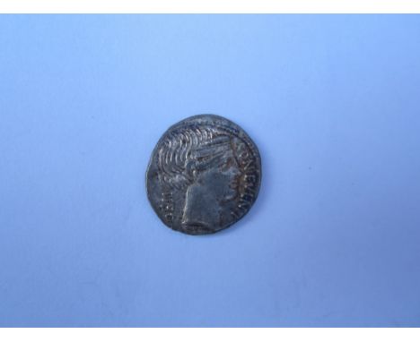 Roman Republic circa 62 BC,AR Denarius, O. L.Scribonius Libo, diademed head of Bonus Eventus r, R.The Puteal Scribonianum dec