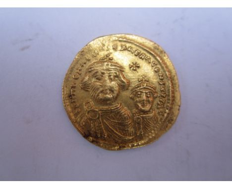 Heraclius AD 610-641,Av Solidus, 4.41g, Constantinople mint, O. Facing busts of Heraclius and Heraclius Constantine, R.VICTOR