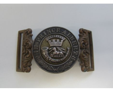 The Prince Albert's (Somersetshire Light Infantry) Officer's Waist Belt Clasp 1881-1902,Of standard 1855 pattern in the centr