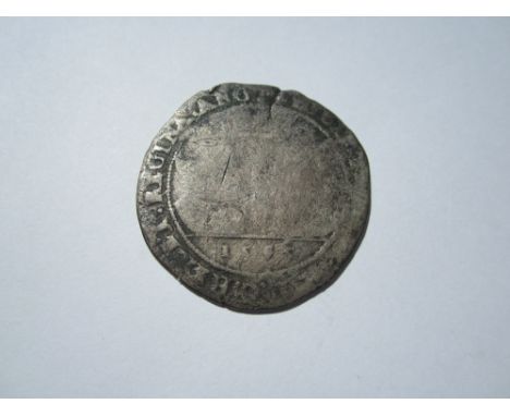 Mary and Philip of Spain, 1554-58,Shilling, 1555, 8.43g, busts face to face, date below, R.Crowned harp, m.m. portcullis (S.6