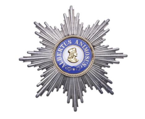 Germany,Order of Albert, First Class breast star, 93mm x 93mm in silver-gilt, silver and enamel. By G.A.Scharffenberg, Dresde