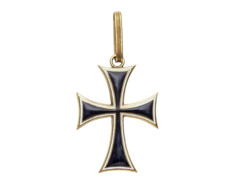 Germany,Prussia, Order of St.John, neck badge, in silver-gilt and enamel. Some small enamel damage, otherwise good very fine.