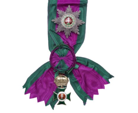Austria-Hungary,Order of St.Stephen, First Class set of insignia, comprising sash badge and breast star, a good quality tailo