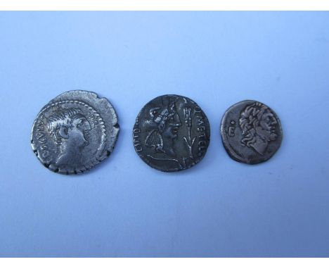 Roman Republic 1st century BC,Ar denari (2) Includes L. Livineus Regulus, O. head of the praetor, R. curule chair R.S.C 10; Q