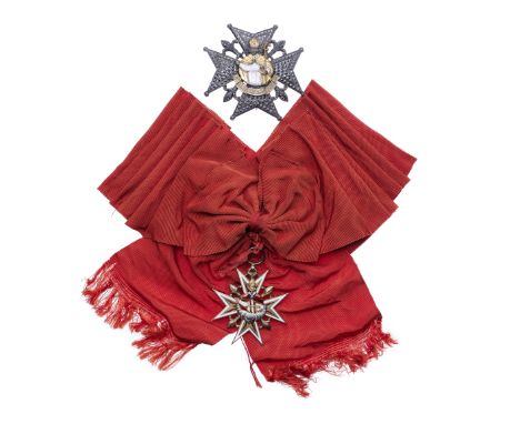 Italy,Kingdom of the Two Sicilies, Order of St.Januarius, First Class set of insignia comprising sash badge and breast star, 