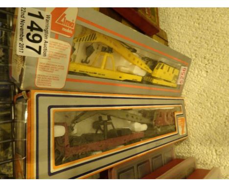 Two Lima 00 gauge cranes