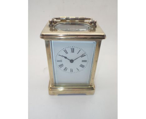 Vintage French brass carriage clock in working order
