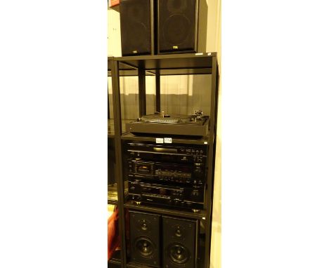Denon HiFi including DCD435 CD player DR-M341HR cassette deck DRA-275 SRD amplifier and a Dual 506 turntable plus TDL Nucleus