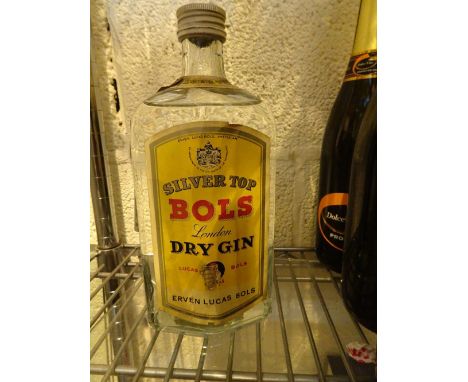 Bottle of Bols Silver Top London dry gin level to mid shoulder 1962 health label to verso no volume stated but 75cl CONDITION