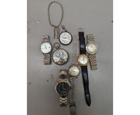 A collection of wristwatches to include a stainless steel Tissot Seastar, Montane and others, together with a Swiss 8 Day Heb