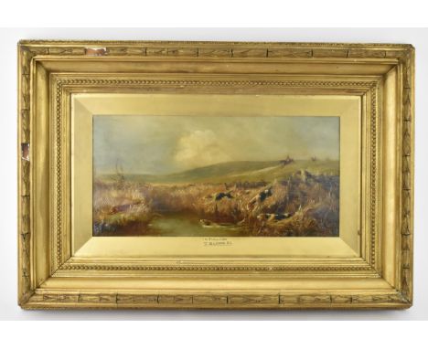 Thomas Blinks (1860-1912) British'In Full Cry', depicting a hunting scene with hounds chasing a fox, signed lower left and da