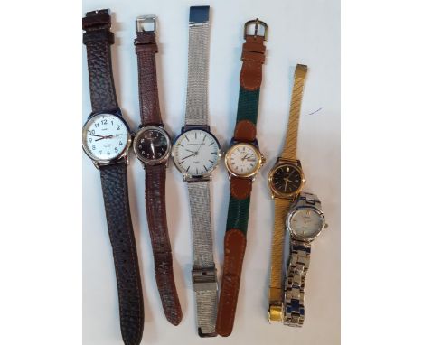 Six wristwatches to include Timex, Citizen, Christian Lars and othersLocation: RWB 