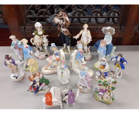 Mixed 20th century figures A/F to include Naples, other continental figures, a Royal Worcester Tommy No 2913, a Lladro figure