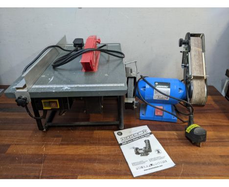 A Performance bench saw FMT C8 INTS and a Silverline bench grinder and sanderLocation: 
