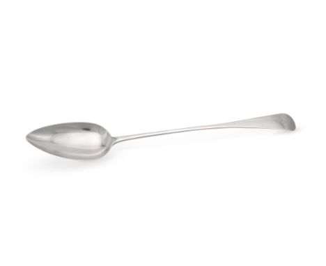 
	
		A GEORGE III SILVER OLD ENGLISH PATTERN BASTING SPOON
		MAKER'S MARK EI, LONDON 1804
		Engraved B
		31cm (12 1/4in) long