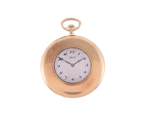 
	
		ASPREY 
		AN 18 CARAT GOLD KEYLESS WIND OPEN FACE POCKET WATCH, NO. 2227232, CIRCA 1949
		Movement: Lever escapement, bi