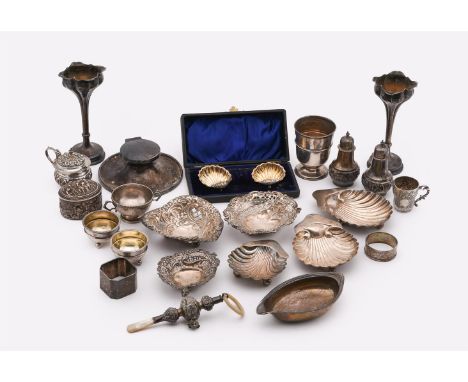 
	
		Y&nbsp;A COLLECTION OF SILVER ITEMS
		To include: a George III silver pap boat, maker's mark obscured, London 1808, with