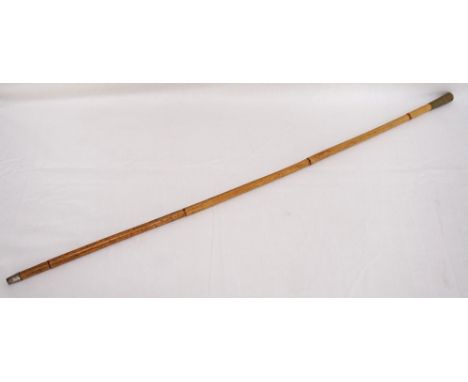 WWII 'ROYAL ARMY SERVICE CORPS' SWAGGER STICK
with a segmented bamboo shaft with brass caps bearing the regimental and GR cip