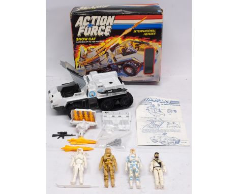 Palitoy Action Force Snow Cat vehicle with 4 x figures and accessories - Good to Excellent, includes instruction leaflet, not