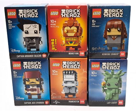 Lego Brick Headz Including: (1) #41593, Pirates Of The Caribbean, Dead Man Tell No Tales, Captain Jack Sparrow, (2) #40422 Un
