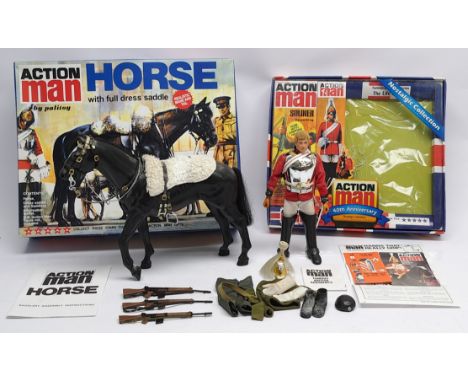 Hasbro/Palitoy Action Man 40th Anniversary/vintage pair to include (1) #AM004 Action Soldier &amp; The Life Guards uniform - 