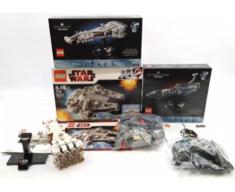 Lego Star Wars Group Including: (1) #75377 Invisible Hand, (2) #75376 Tantive IV, (3) #7778 Midi-Scale Millennium Falcon, All