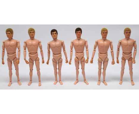 Palitoy Action Man vintage flock hair, eagle eyes, gripping hands figures/loose/undressed, a group which appear to be general